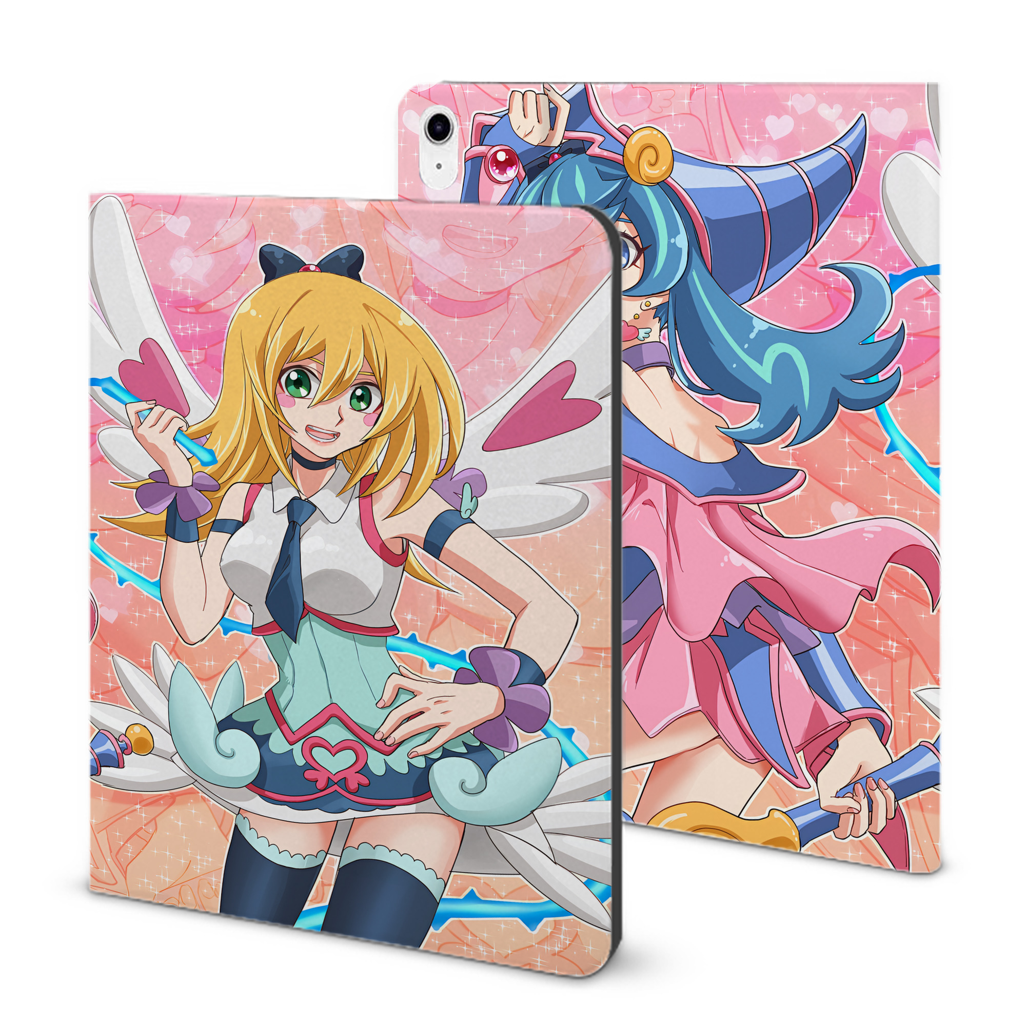 （画像用） 遊☆戯☆王 Yu-Gi-Oh! IPad ケース ブック型 PUレザー TPU 耐衝撃 軽量 薄型 ペン収納なし 全面保護 IPad 各モデル対応